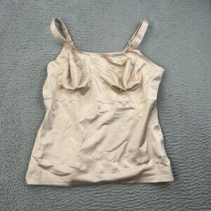 Ruby Ribbon Camisole Tank Top Size 42 Style 3022 Beige Smoothing Compression